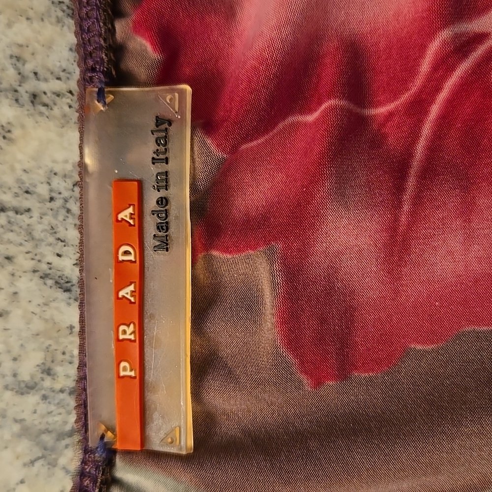 Prada Asymmetrical Dress in Pink and Brown Floral - Picture 7 of 11
